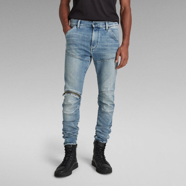 G-Star Raw - 5620 3D Zip Knee Skinny Jeans (Light Indigo Aged)