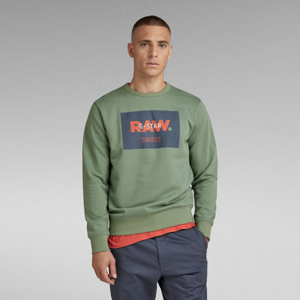 G-Star Raw - Originals Logo Crewneck (Iceberg Green)
