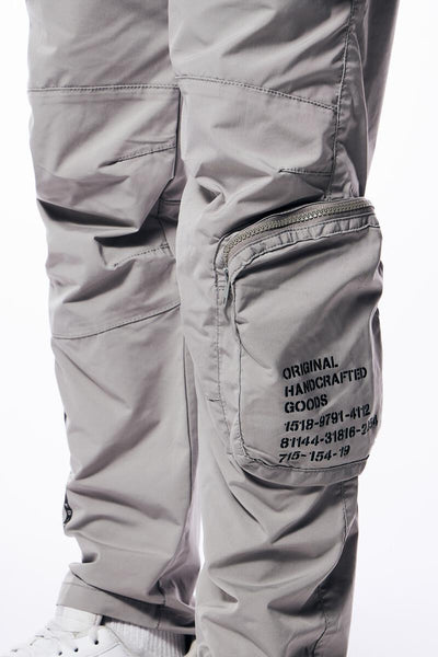 Smoke Rise - Printed Nylon Utility Pants (Light Grey)