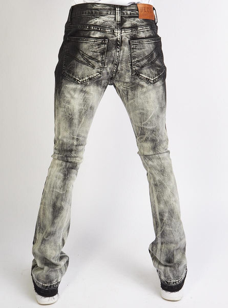 Politics Jeans - Stacked Flare Denim (Black Stampede)