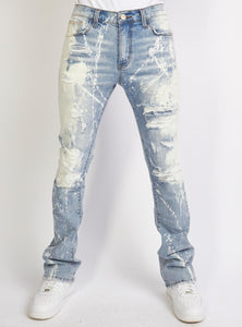 Politics Jeans - Stacked Flare Denim Jeans (Light Blast)