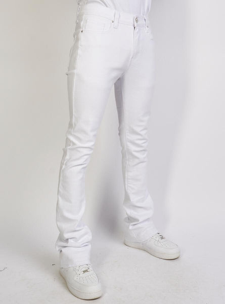 Politics Jeans - Stacked Flare Denim Jeans (Optic White)