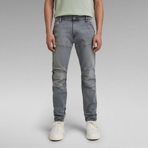 G-Star Raw - 5620 3D Zip Knee Skinny Jeans (Sun Faded Moon Grey Scar Restored)